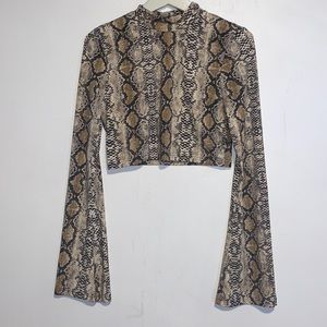 Dollskill Rehab Snakeskin Crop Top